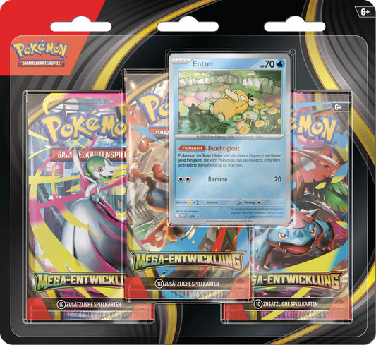 Pokémon Mega-Entwicklung 3er Blister Enton Deutsch
